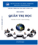 Bài giảng Quản trị học: Phần 2 - Cảnh Chí Hoàng