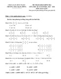 Đề thi giữa học kì 2 môn Toán lớp 7 năm 2023-2024 có đáp án - Trường THCS Rạng Đông, Bình Thạnh (Đề tham khảo)