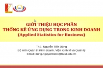 Trọn bộ Bài giảng Thống kê ứng dụng trong kinh doanh