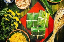 Hướng dẫn cách gói bánh chưng ngày tết